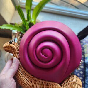 Deep Pink Kate Spade Enchanted Forest Snail Crossbody Purse